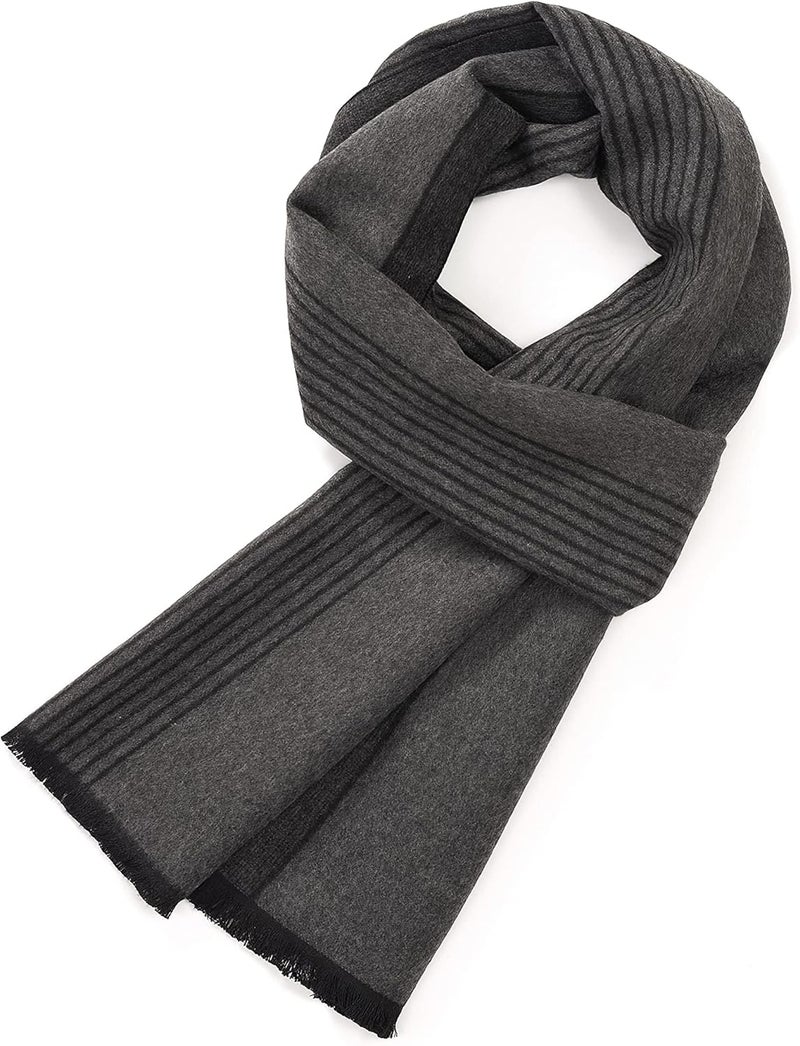 FULLRON Store Men Winter Scarf Soft Warm Long Cashmere Feel Scarves - Image 1
